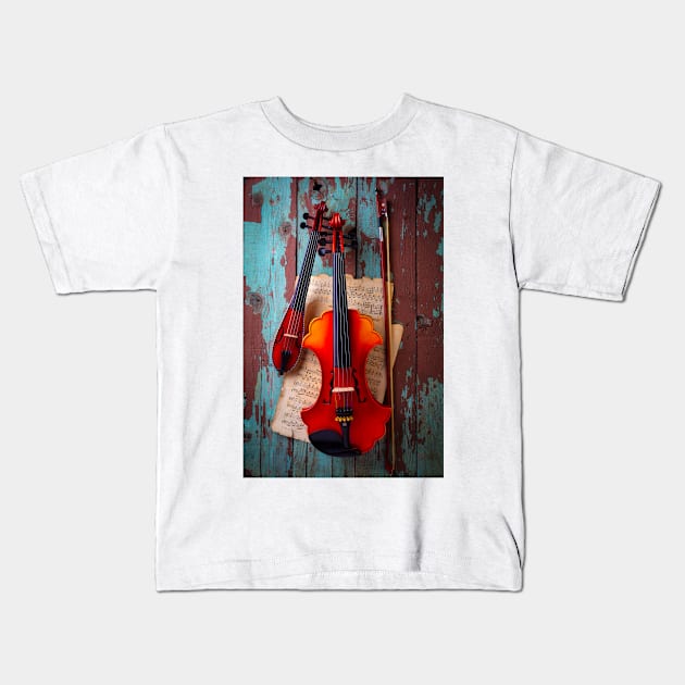 Baroque And Pocket Violin Kids T-Shirt by photogarry